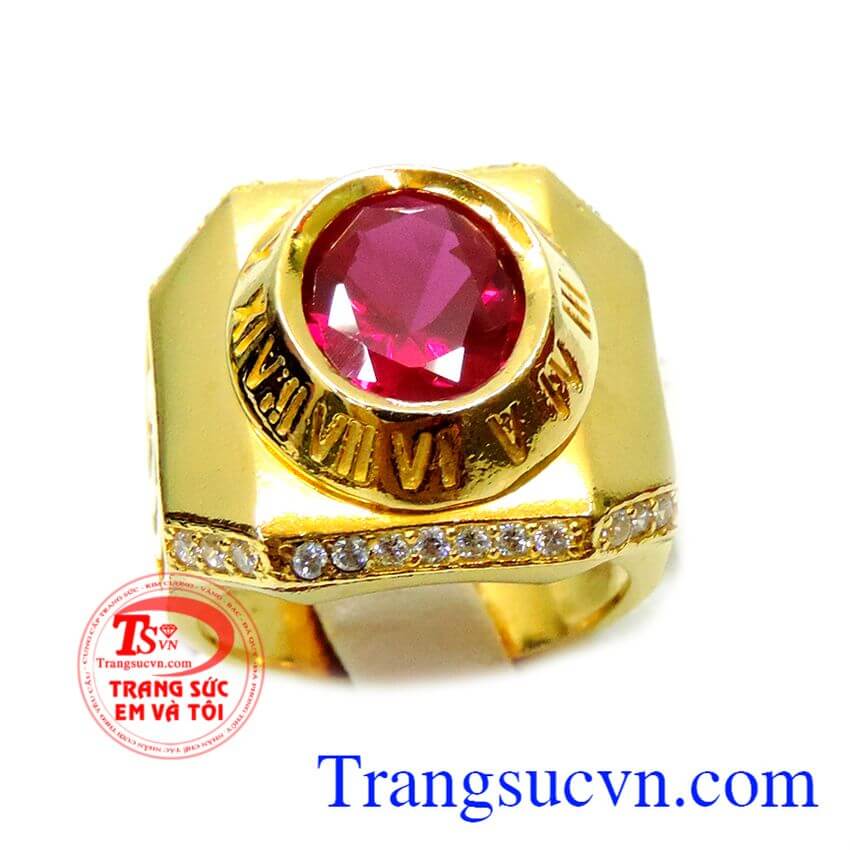 Nhẫn nam D vàng,Nhẫn nam đẹp, Nhẫn nam vàng