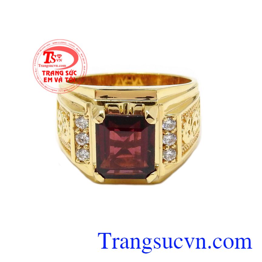 Nhẫn nam Garnet nam tính,Nhẫn nam đẹp,Trang sức đẹp Nhẫn nam Garnet nam tính,Nhẫn nam đẹp,Trang sức đẹp