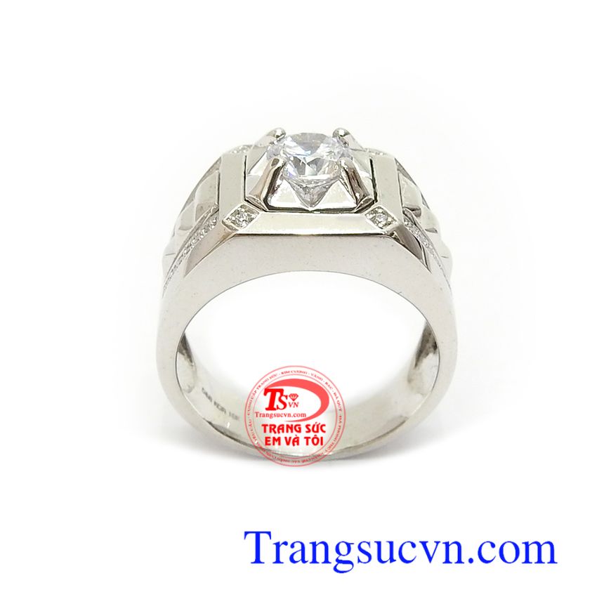 Nhẫn Nam Hàn Quốc Thịnh Vượng, nhẫn nam vàng trắng, nhẫn nam đẹp