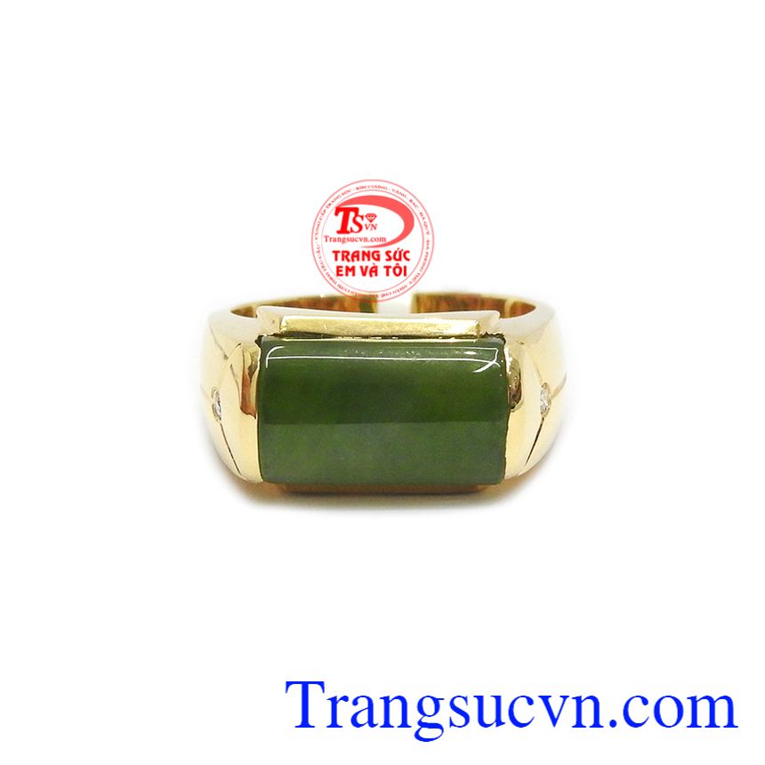 Nhẫn nam nephrite độc đáo, nhẫn nam vàng tây, nhẫn nam ngọc cẩm thạch Nhẫn nam nephrite độc đáo, nhẫn nam vàng tây, nhẫn nam ngọc cẩm thạch