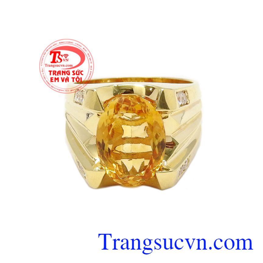 Nhẫn nam thạch anh vàng cao cấp,Nhẫn nam đẹp,Trang sức vàng