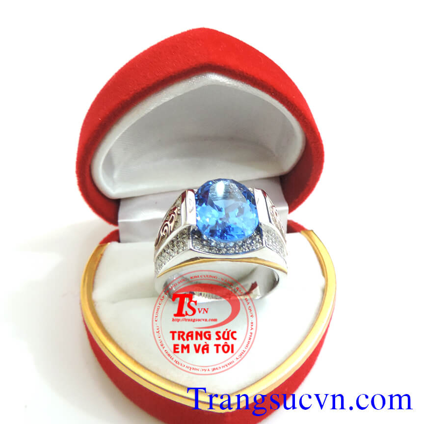 Nhẫn nam topaz đẹp, nhẫn nam vàng tây, nhẫn nam đẹp Nhẫn nam topaz đẹp, nhẫn nam vàng tây, nhẫn nam đẹp