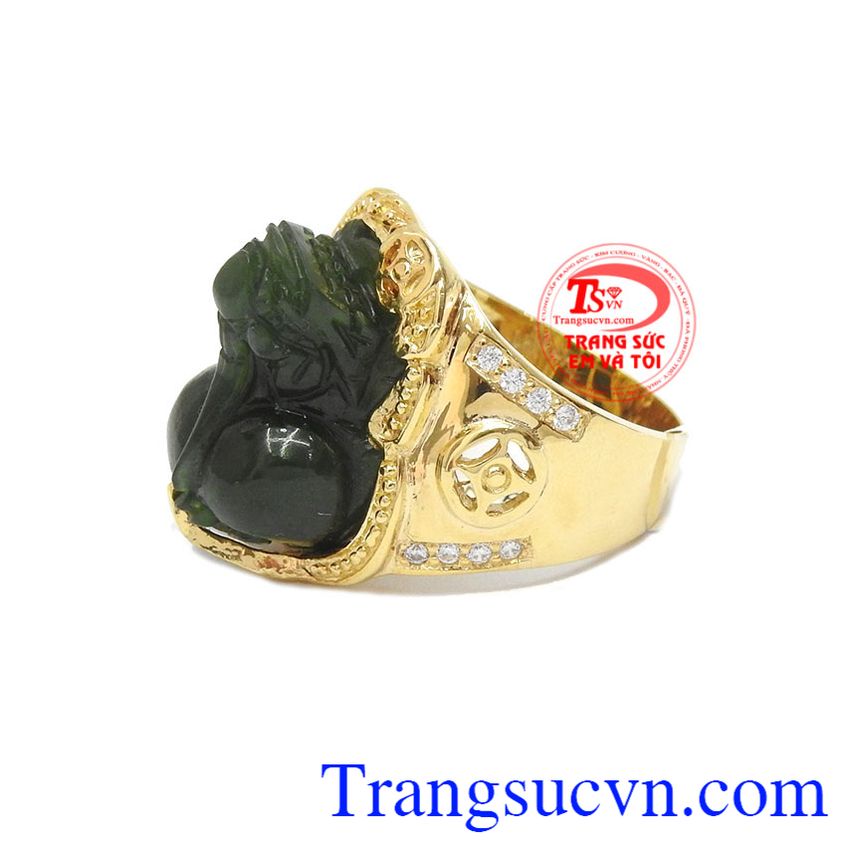 Nhẫn nam tỳ hưu nephrite, nhẫn nam vàng tây, nhẫn nam tỳ hưu