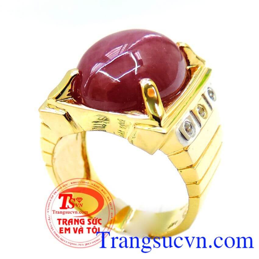 Nhẫn nam vàng 14k Ruby,Nhẫn nam đẹp,Nhẫn nam vàng