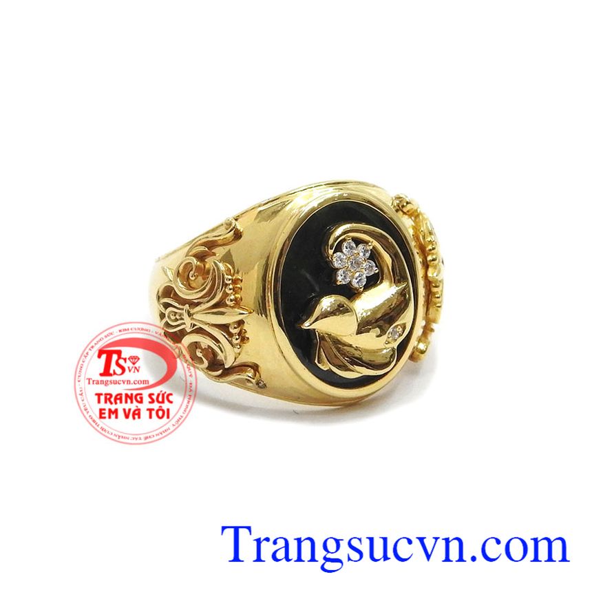 Nhẫn nam vàng ngọc cẩm thạch, nhẫn nam đẹp, nhẫn nam ngọc cẩm thạch