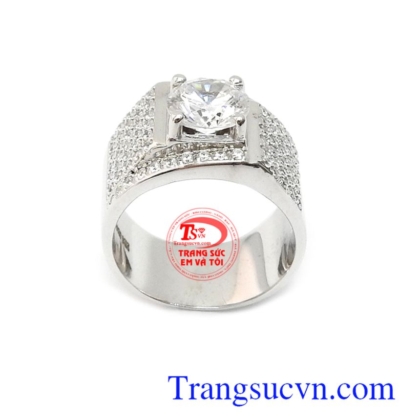 Nhẫn nam vàng trắng 14k sang trọng, nhẫn nam vàng tây, nhẫn nam vàng trắng Nhẫn nam vàng trắng 14k sang trọng, nhẫn nam vàng tây, nhẫn nam vàng trắng