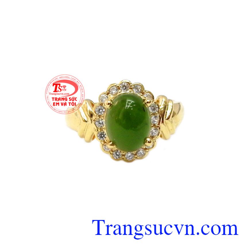 Nhẫn nepherite sang trọng,Nhẫn nữ đá quý,Trang sức nữ Nhẫn nepherite sang trọng,Nhẫn nữ đá quý,Trang sức nữ