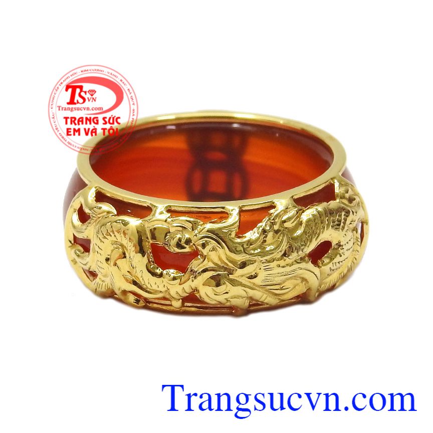 Nhẫn ngọc mã não bọc rồng vàng,Trang sức nam,Nhẫn nam đẹp Nhẫn ngọc mã não bọc rồng vàng,Trang sức nam,Nhẫn nam đẹp