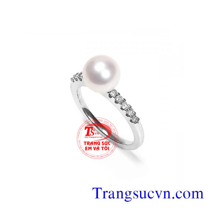 Nhẫn ngọc trai vàng trắng,Nhẫn nữ đá quý,Trang sức nữ Nhẫn ngọc trai vàng trắng,Nhẫn nữ đá quý,Trang sức nữ