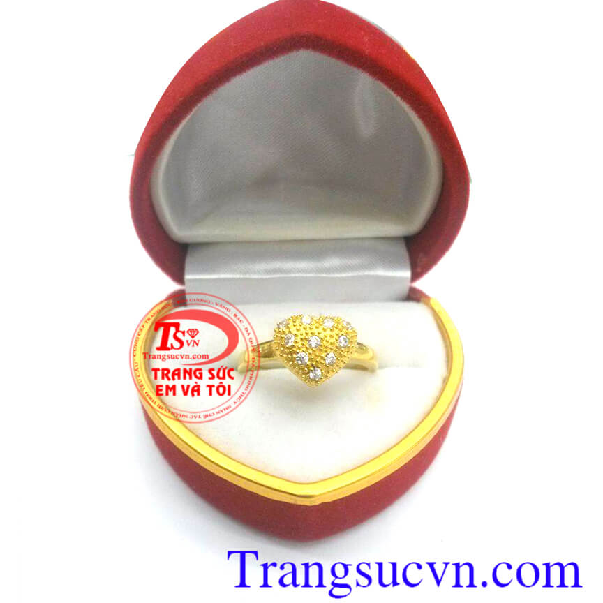 Nhẫn nữ trái tim vàng,Nhẫn nữ đá quý,Trang sức nữ Nhẫn nữ trái tim vàng,Nhẫn nữ đá quý,Trang sức nữ