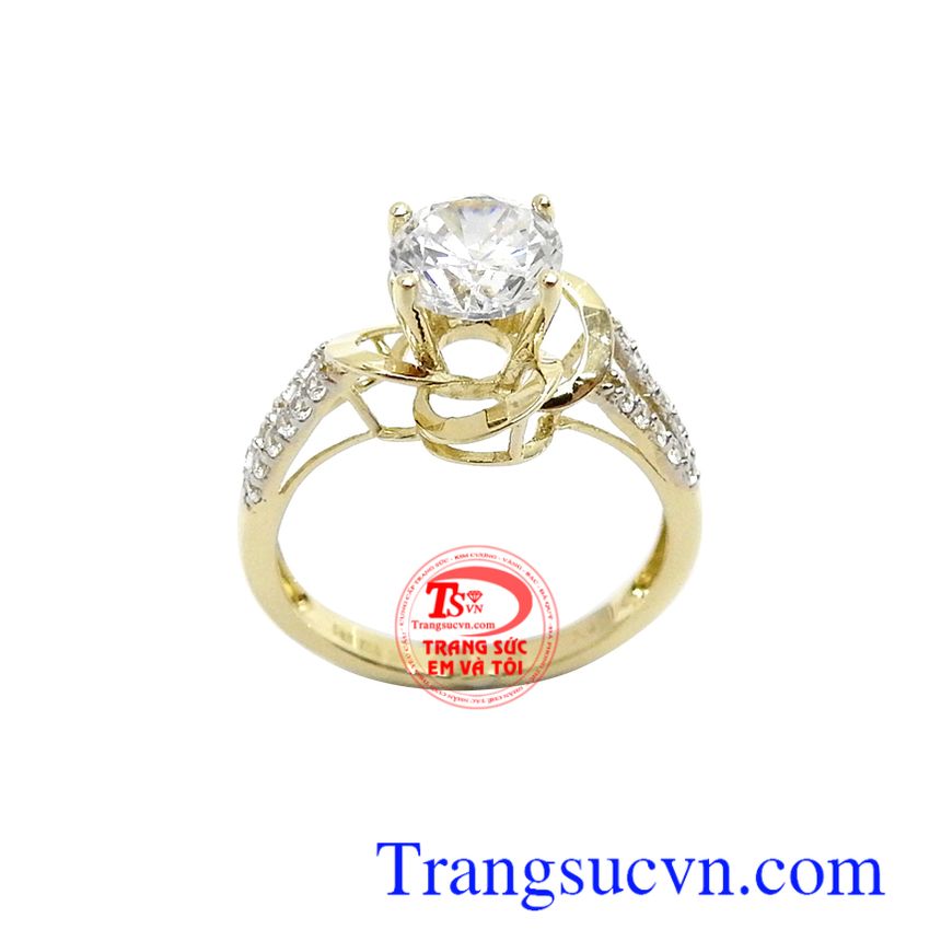 Nhẫn nữ vàng 10k dịu dàng,Nhẫn nữ vàng tây,Trang sức nữ