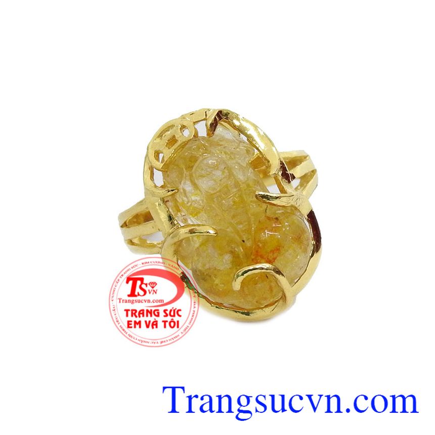 Nhẫn nữ vàng tỳ hưu may mắn, nhẫn nữ tỳ hưu, nhẫn nữ vàng tây