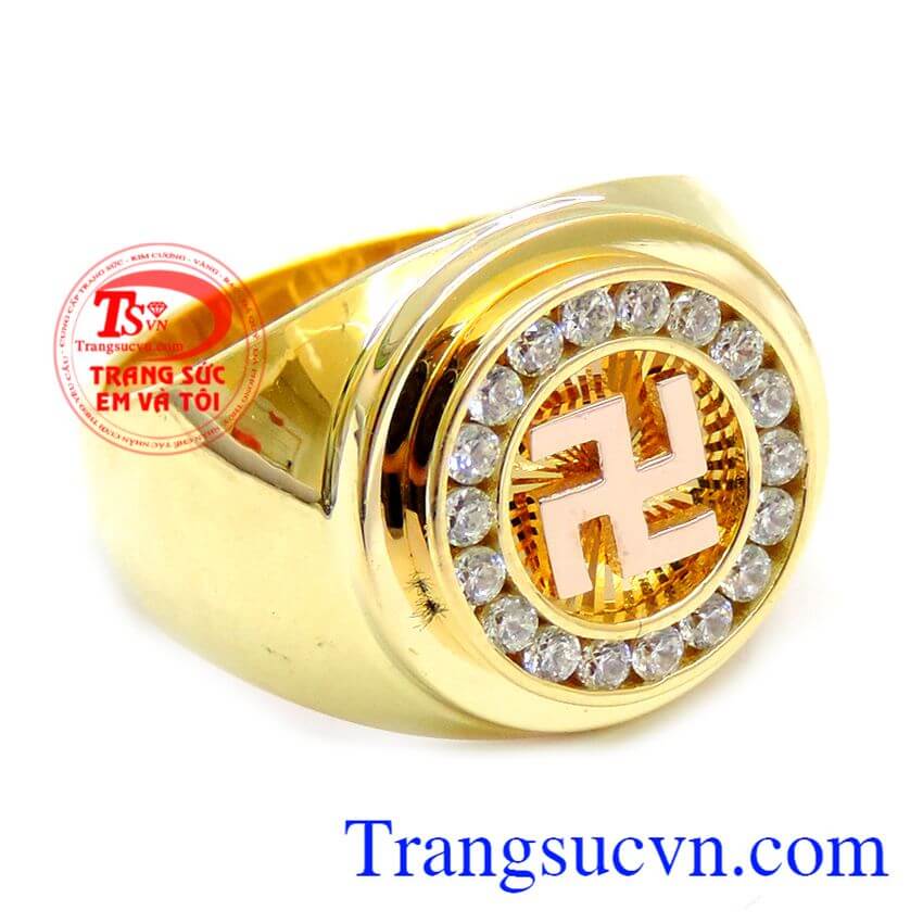 Nhẫn vàng chữ vạn,Nhẫn nam đẹp,Nhẫn nam vàng