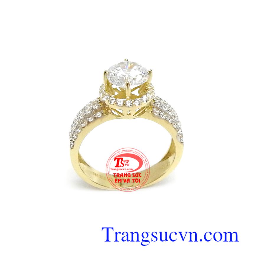 Nhẫn vàng Hàn Quốc 10k sang trọng,Nhẫn nữ đá quý,TRang sức nữ