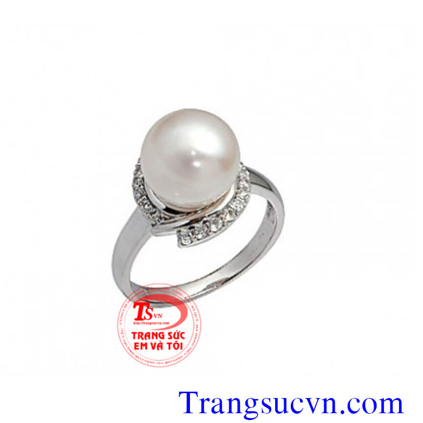 Nhẫn vàng trắng ngọc trai nữ,Nhẫn nữ đá quý,Trang sức nữ Nhẫn vàng trắng ngọc trai nữ,Nhẫn nữ đá quý,Trang sức nữ