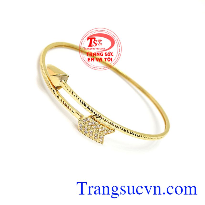 Vòng tay vàng tây, vòng tay nữ xinh xắn, Vòng mũi tên vàng 10k