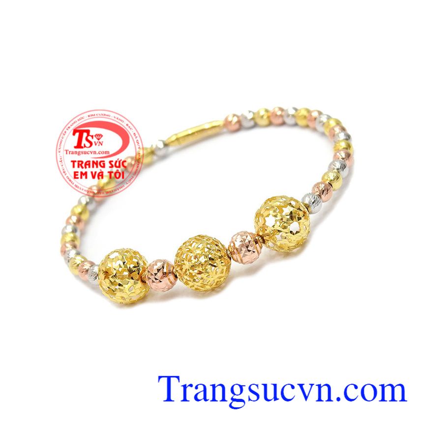 Vòng tay vàng tây, Vòng tay bi vàng 10k, Vòng tay nữ sang trọng