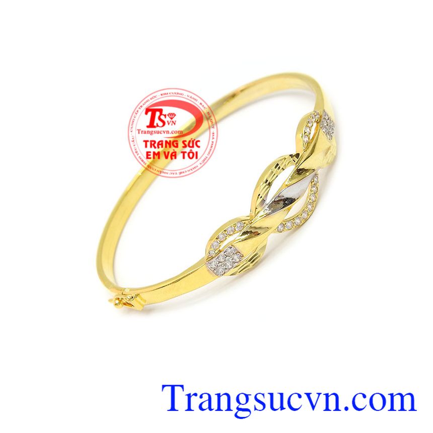 Vòng tay vàng tây, vòng tay nữ đẹp, Vòng tay quý phái vàng 10k