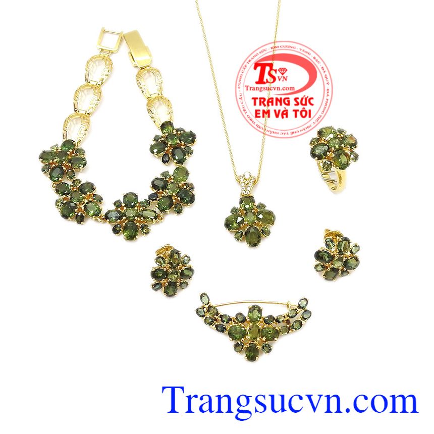 Bộ trang sức sapphir quý phái, trang sức bộ