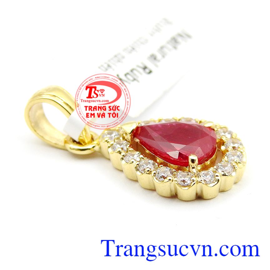 Mặt đá ruby vàng tây, mặt dây chuyền ruby Mặt đá ruby vàng tây, mặt dây chuyền ruby