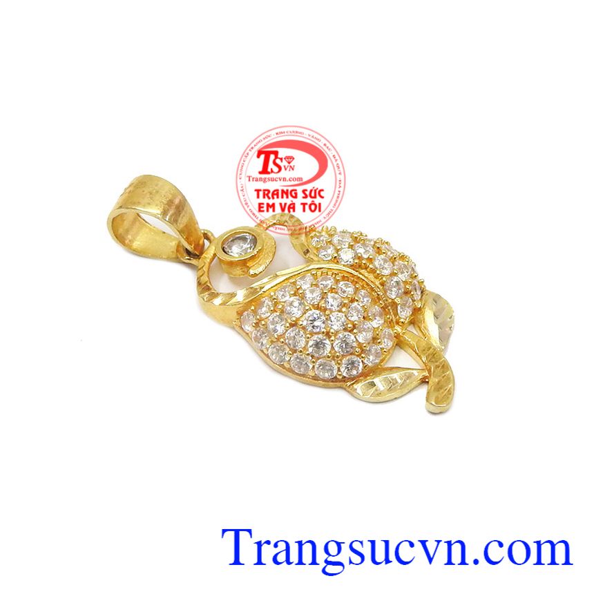 Mặt dây chuyền nữ vàng tây 10k đẹp, mặt dây vàng tây