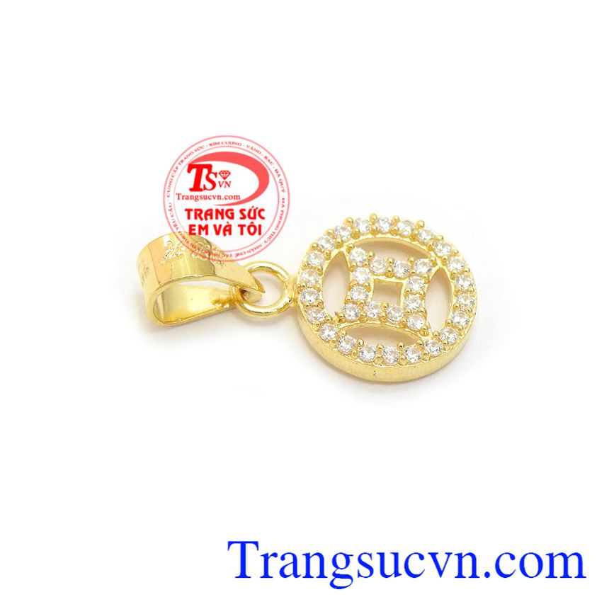 Mặt dây đồng tiền may mắn, mặt dây chuyền vàng Mặt dây đồng tiền may mắn, mặt dây chuyền vàng