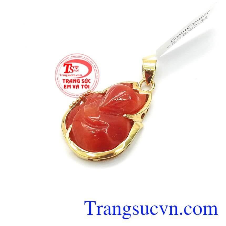 Mặt Dây Hồ Ly Bình An Hạnh Phúc, Jadeite - Ngọc cẩm thạch Mặt Dây Hồ Ly Bình An Hạnh Phúc, Jadeite - Ngọc cẩm thạch