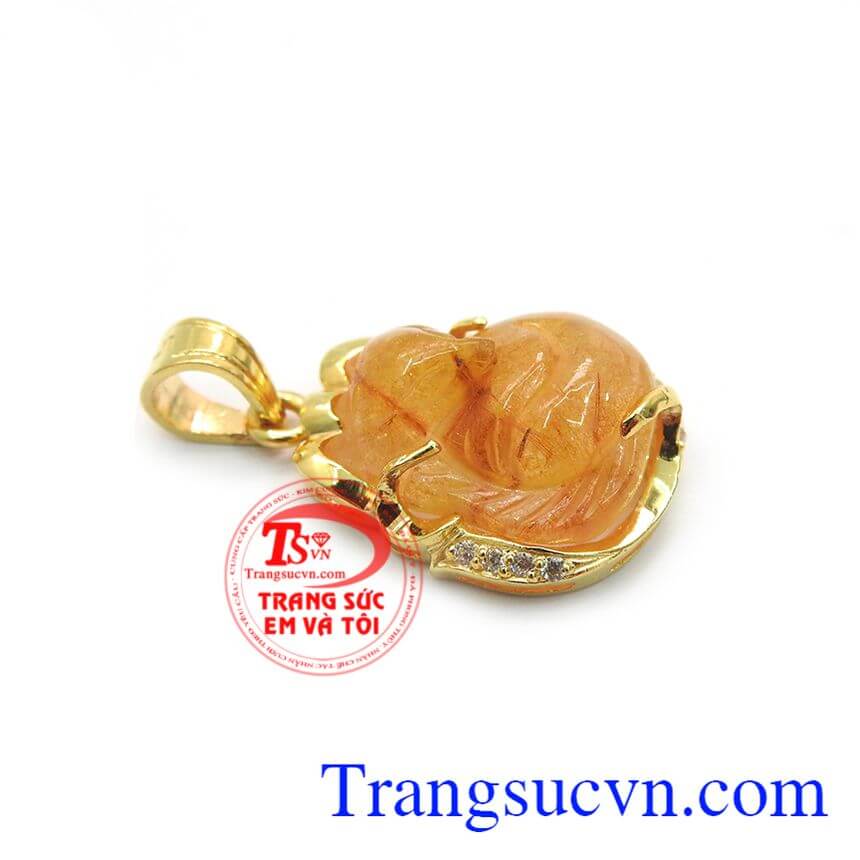 Mặt dây hồ ly duyên dáng, mặt dây thạch anh