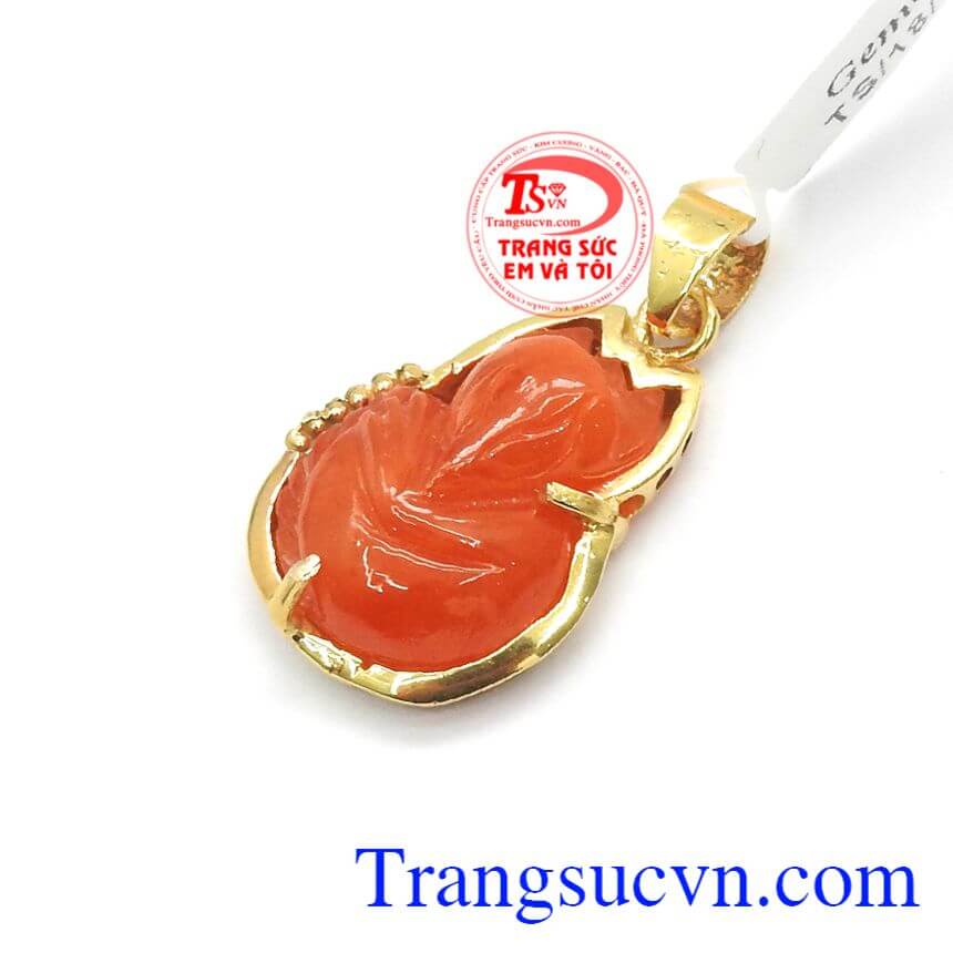 Mặt Dây Hồ Ly Tài Lộc, Jadeite - Ngọc cẩm thạch Mặt Dây Hồ Ly Tài Lộc, Jadeite - Ngọc cẩm thạch