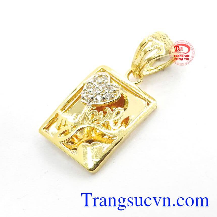 Mặt dây My love, mặt dây chuyền vàng