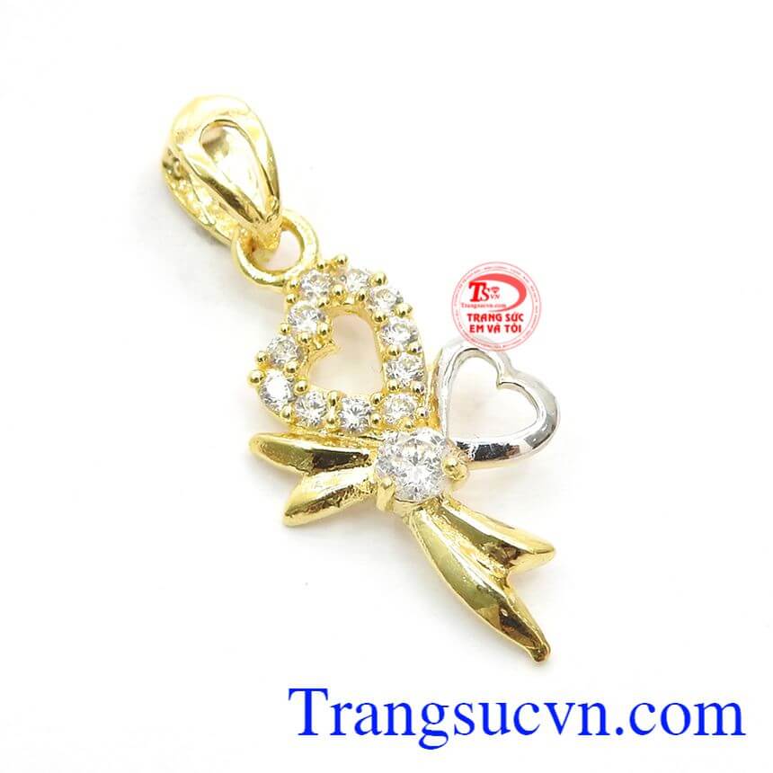 Mặt dây nơ quyến rũ, mặt dây chuyền vàng Mặt dây nơ quyến rũ, mặt dây chuyền vàng