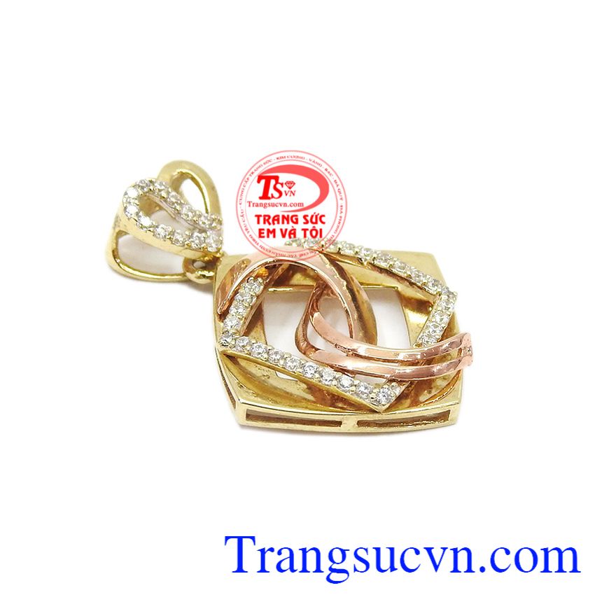 Mặt dây nữ vàng điệu đà 10k, mặt dây chuyền vàng