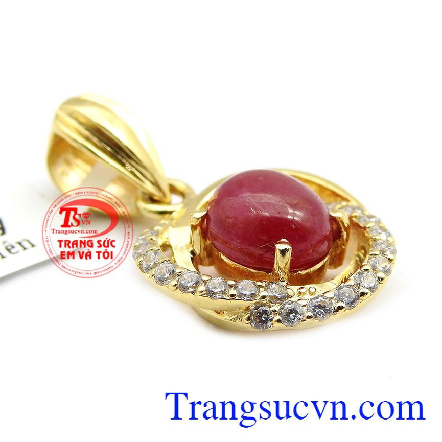 Mặt dây ruby thiên nhiên đẹp, mặt dây chuyền ruby