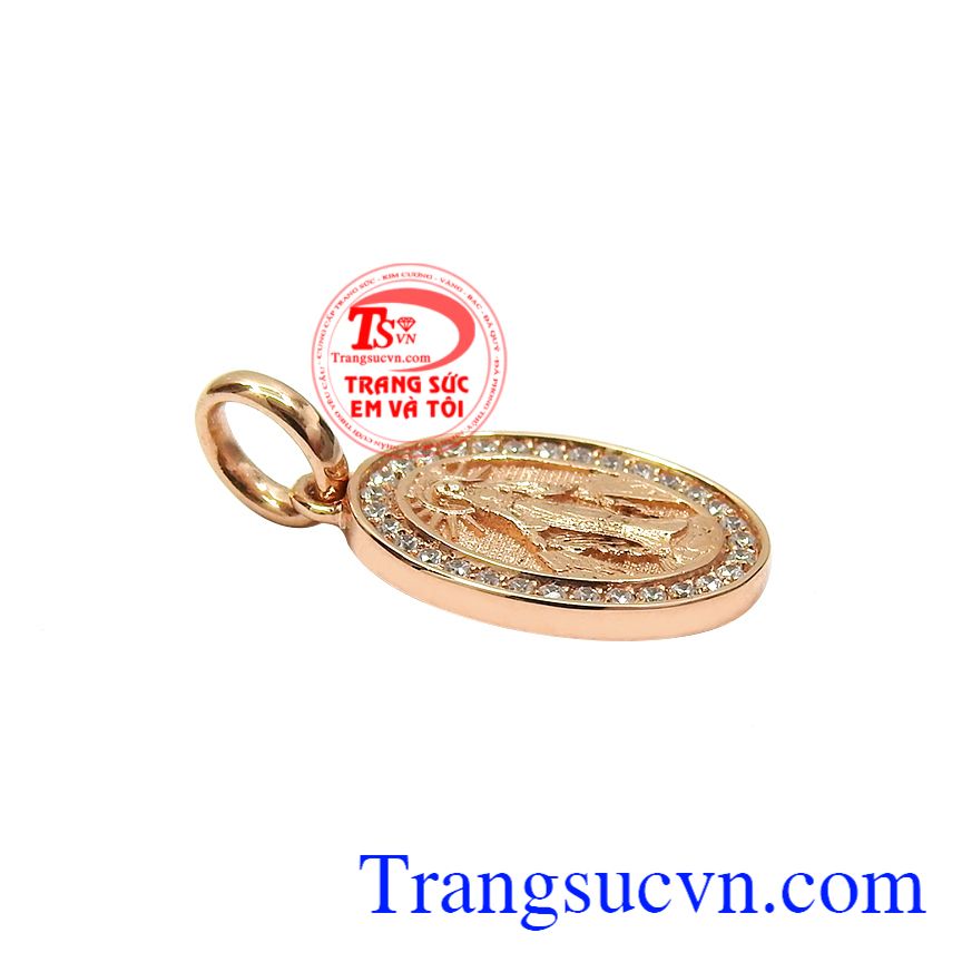 Mặt dây vàng hồng Đức mẹ đẹp, Mặt dây chuyền vàng, mặt dây vàng hồng sang trọng Mặt dây vàng hồng Đức mẹ đẹp, Mặt dây chuyền vàng, mặt dây vàng hồng sang trọng