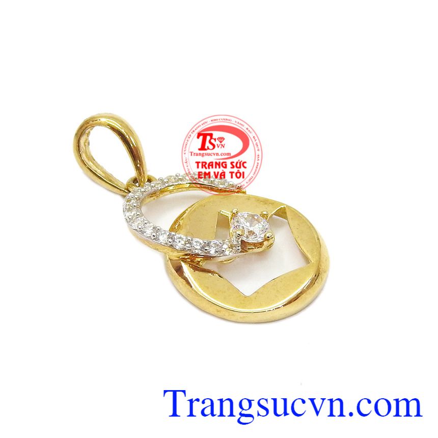 Mặt nữ lời thì thầm ngọt ngào, mặt dây chuyền vàng