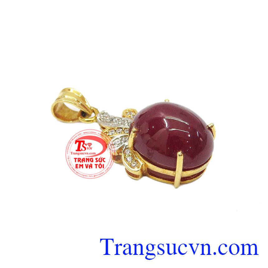 Mặt dây vàng đá quý ruby, mặt dây vàng đá quý