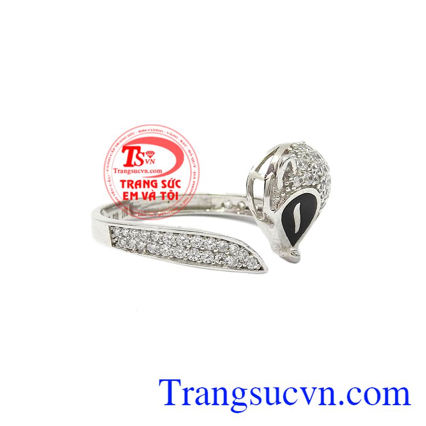 Nhẫn hồ ly khéo léo, nhẫn nữ vàng trắng