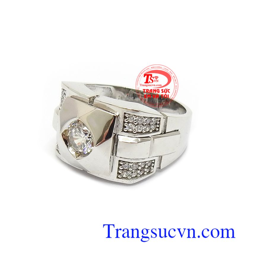 Nhẫn Nam Hàn Quốc Phong Cách, nhẫn nam vàng trắng Nhẫn Nam Hàn Quốc Phong Cách, nhẫn nam vàng trắng