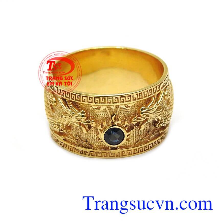 Nhẫn nam rồng vàng đá sapphire, nhẫn nam đẹp Nhẫn nam rồng vàng đá sapphire, nhẫn nam đẹp