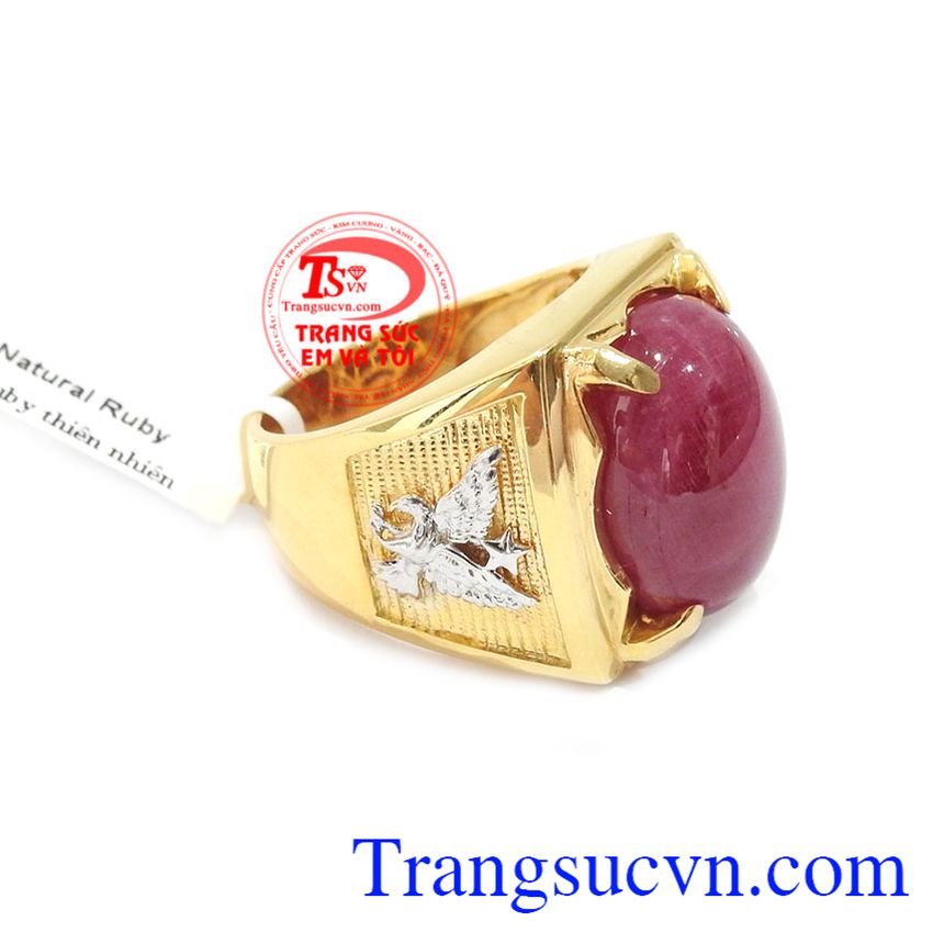 Nhẫn nam ruby đẹp sang trọng, nhẫn nam đẹp