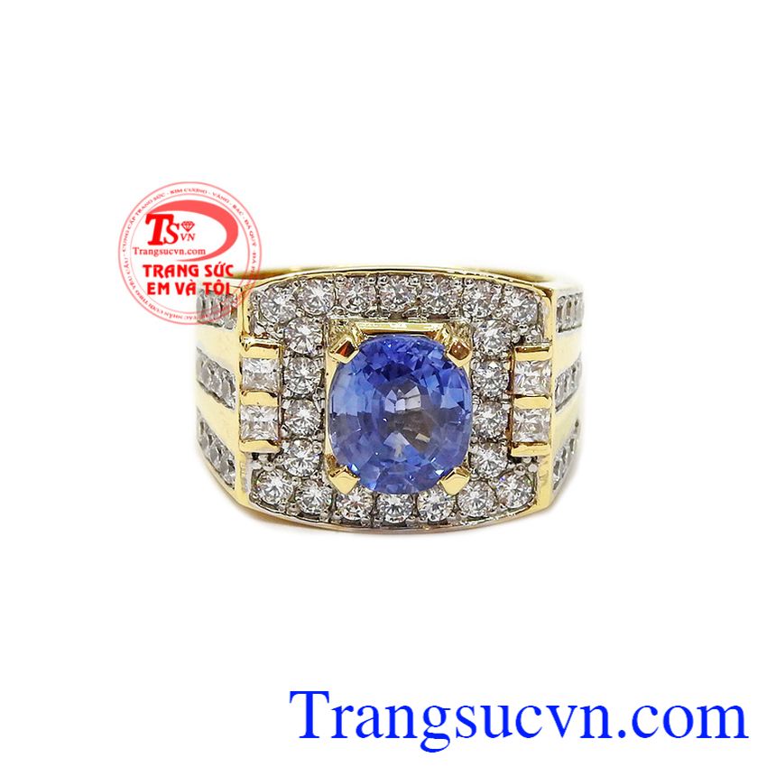 Nhẫn nam sapphir sang trọng, nhẫn nam đẹp Nhẫn nam sapphir sang trọng, nhẫn nam đẹp