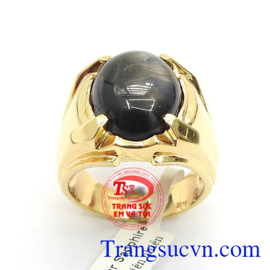Nhẫn Nam Sapphire Sao Cá tính, nhẫn nam đẹp Nhẫn Nam Sapphire Sao Cá tính, nhẫn nam đẹp