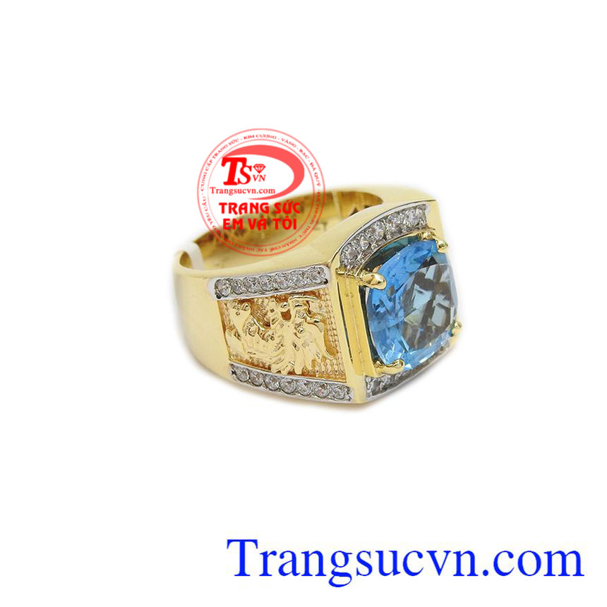 Nhẫn nam topaz cao cấp, nhẫn nam đẹp Nhẫn nam topaz cao cấp, nhẫn nam đẹp