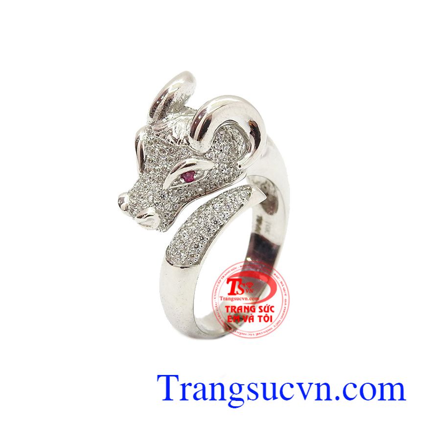 Nhẫn nam tuổi sửu vàng trắng, nhẫn nam vàng trắng