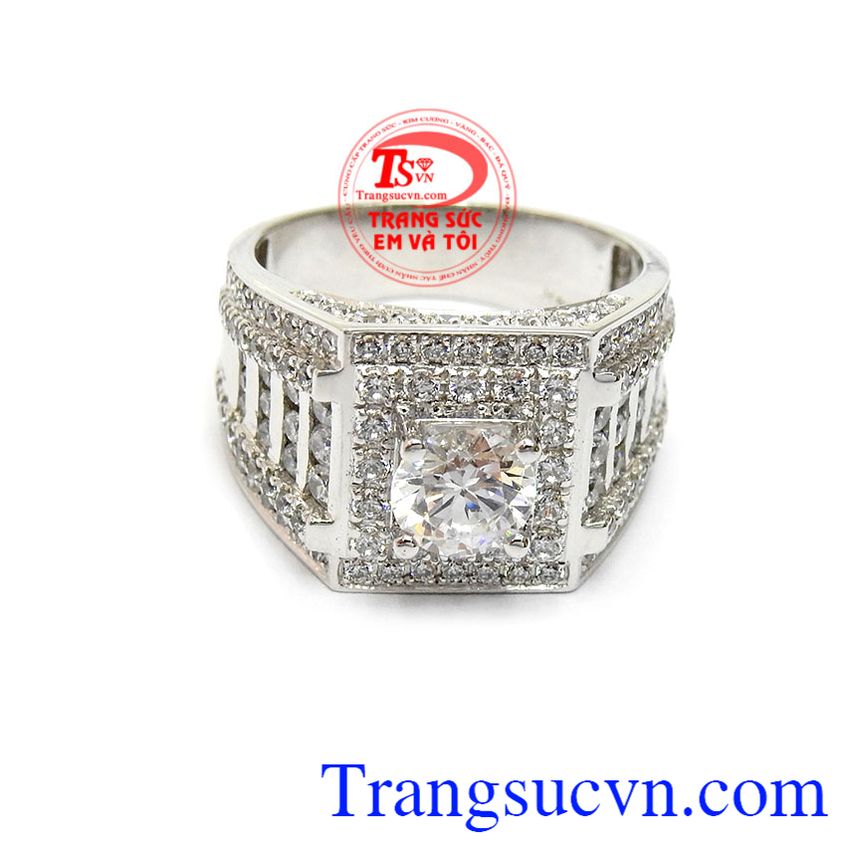 Nhẫn nam vàng trắng 14k, nhẫn nam đẹp Nhẫn nam vàng trắng 14k, nhẫn nam đẹp