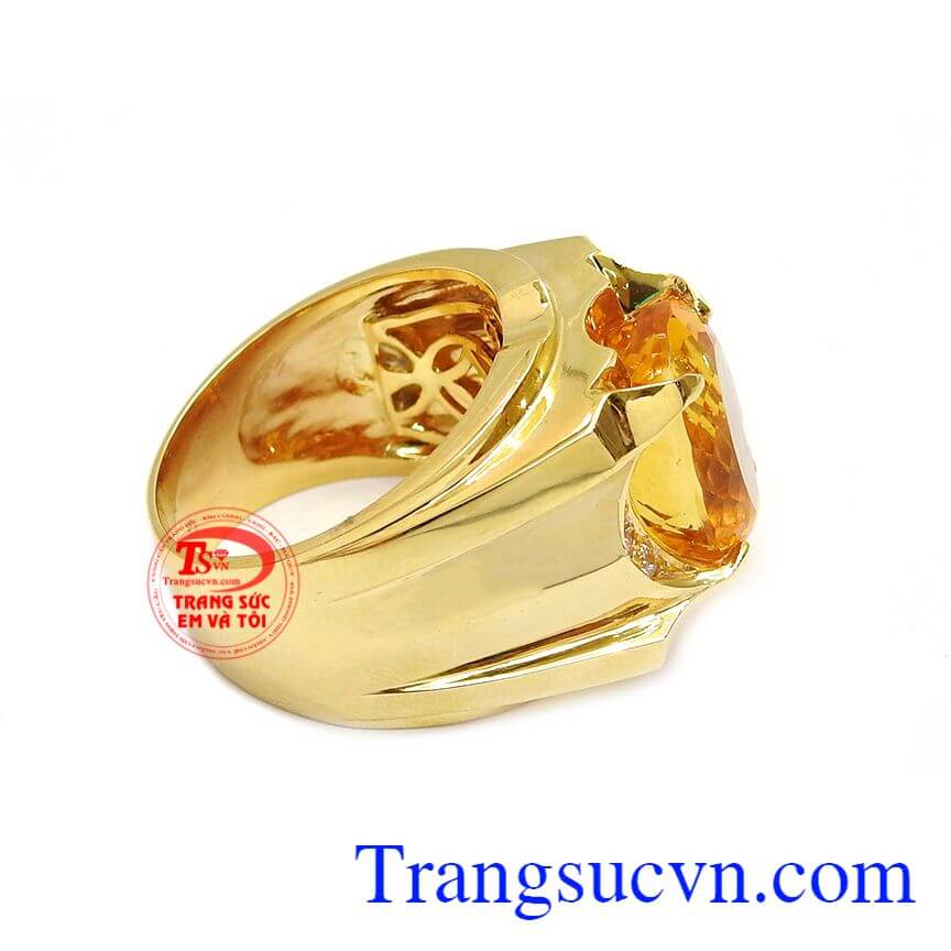 Nhẫn thạch anh vàng phái mạnh, nhẫn nam đẹp Nhẫn thạch anh vàng phái mạnh, nhẫn nam đẹp