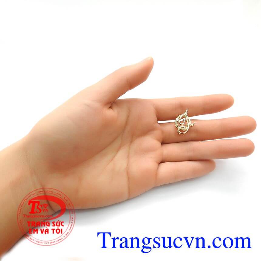 Mặt Dây Chuyền Chữ QT Đẹp, Mặt dây chuyền chữ đẹp,Mặt dây chuyền vàng tây