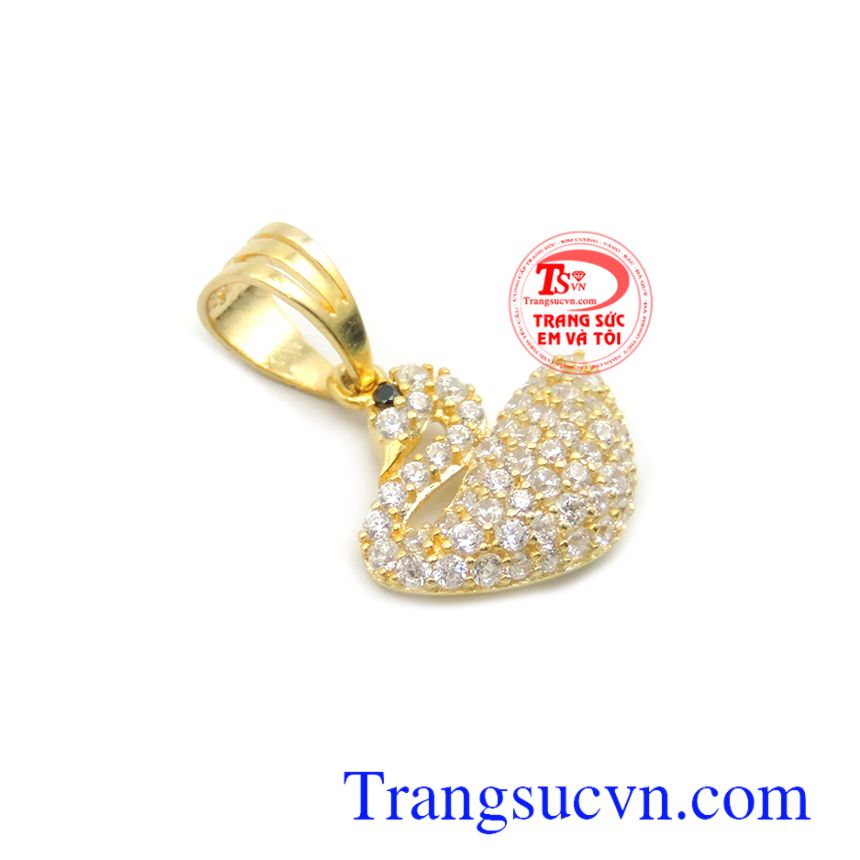 Mặt dây nữ thiên nga quý phái, mặt dây vàng tây, mặt dây chuyền nữ