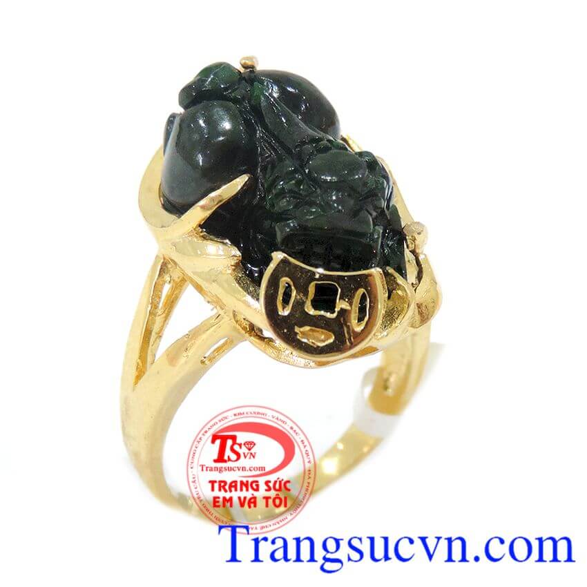 Đeo Nhẫn tỳ hưu tài lộc, Nhẫn nữ đá quý, nhẫn nữ tỳ hưu bình an