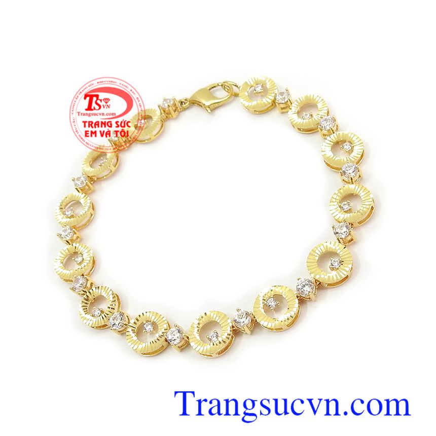 Lắc tay nữ 10k cá tính, lắc tay vàng tây, lắc tay vàng